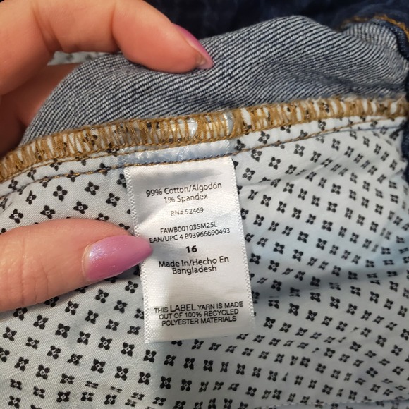 Free Assembly Wide Leg Jeans Womens 16 Blue High Rise Stretch - Picture 3 of 9